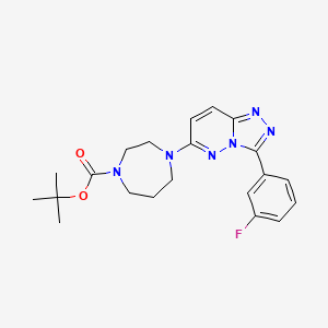 molecular formula C21H25FN6O2 B2494094 Tert-butyl 4-[3-(3-fluorophenyl)-[1,2,4]triazolo[4,3-b]pyridazin-6-yl]-1,4-diazepane-1-carboxylate CAS No. 2380069-19-0