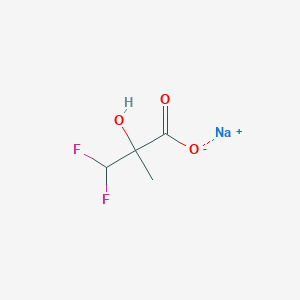 molecular formula C4H5F2NaO3 B2494095 Sodium;3,3-difluoro-2-hydroxy-2-methylpropanoate CAS No. 2445791-87-5