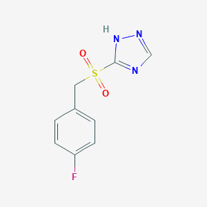 molecular formula C9H8FN3O2S B249410 3-[(4-fluorobenzyl)sulfonyl]-1H-1,2,4-triazole 