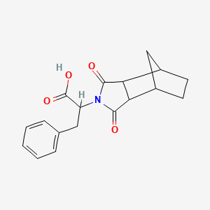 molecular formula C18H19NO4 B2494101 2-(1,3-二氧代辛烷-2H-4,7-甲基环异喹啉-2-基)-3-苯基丙酸 CAS No. 1008577-11-4