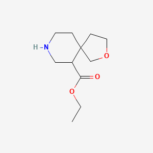 molecular formula C11H19NO3 B2494106 Ethyl 2-oxa-8-azaspiro[4.5]decane-6-carboxylate CAS No. 2287280-73-1