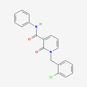 molecular formula C19H15ClN2O2 B2494107 1-(2-chlorobenzyl)-2-oxo-N-phenyl-1,2-dihydropyridine-3-carboxamide CAS No. 946356-28-1