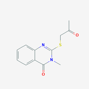 molecular formula C12H12N2O2S B249411 3-methyl-2-[(2-oxopropyl)sulfanyl]-4(3H)-quinazolinone 