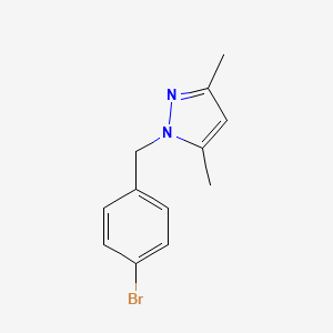 molecular formula C12H13BrN2 B2494121 1-[(4-溴苯基)甲基]-3,5-二甲基-1H-吡唑 CAS No. 1249152-29-1