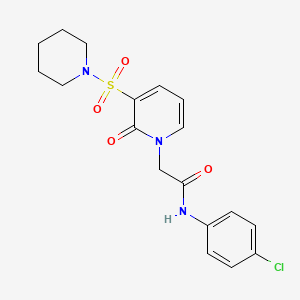 molecular formula C18H20ClN3O4S B2494122 N-(4-chlorophenyl)-2-(2-oxo-3-(piperidin-1-ylsulfonyl)pyridin-1(2H)-yl)acetamide CAS No. 1251705-17-5
