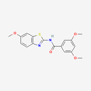 molecular formula C17H16N2O4S B2494127 3,5-dimethoxy-N-(6-methoxy-1,3-benzothiazol-2-yl)benzamide CAS No. 303225-41-4