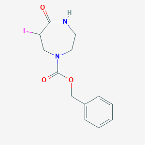 molecular formula C13H15IN2O3 B2494128 1-Cbz-6-Iodo-5-oxo-1,4-diazepane CAS No. 1956380-67-8