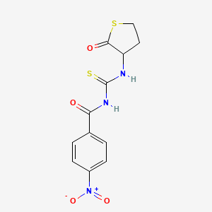 4-nitro-N-((2-oxotetrahydrothiophen-3-yl)carbamothioyl)benzamide