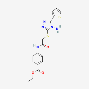 Ethyl 4-[[2-[(4-amino-5-thiophen-2-yl-1,2,4-triazol-3-yl)sulfanyl]acetyl]amino]benzoate