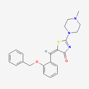 (E)-5-(2-(benzyloxy)benzylidene)-2-(4-methylpiperazin-1-yl)thiazol-4(5H)-one