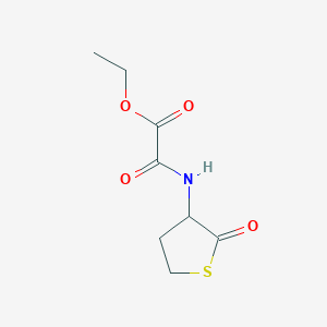 molecular formula C8H11NO4S B2494141 Ethyl oxo[(2-oxotetrahydro-3-thienyl)amino]acetate CAS No. 956361-11-8