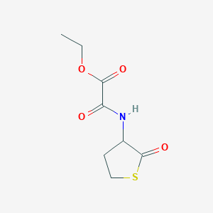 molecular formula C8H11NO4S B2494141 乙酸氧乙酯[(2-氧代四氢-3-硫代恶唑基)氨基]酯 CAS No. 956361-11-8