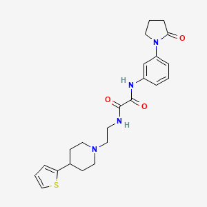 N1-(3-(2-oxopyrrolidin-1-yl)phenyl)-N2-(2-(4-(thiophen-2-yl)piperidin-1-yl)ethyl)oxalamide