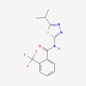 N-(5-isopropyl-1,3,4-thiadiazol-2-yl)-2-(trifluoromethyl)benzamide