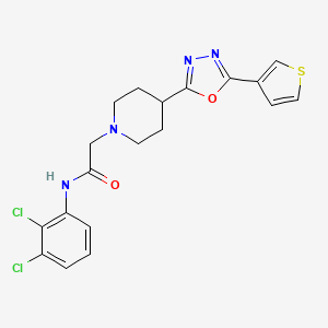 N-(2,3-dichlorophenyl)-2-(4-(5-(thiophen-3-yl)-1,3,4-oxadiazol-2-yl)piperidin-1-yl)acetamide
