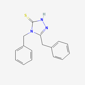 molecular formula C16H15N3S B2494154 4,5-Dibenzyl-4H-1,2,4-triazole-3-thiol CAS No. 83673-68-1