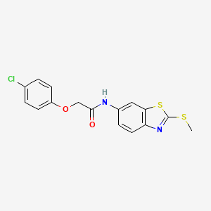 molecular formula C16H13ClN2O2S2 B2494163 2-(4-chlorophenoxy)-N-(2-(methylthio)benzo[d]thiazol-6-yl)acetamide CAS No. 330201-56-4