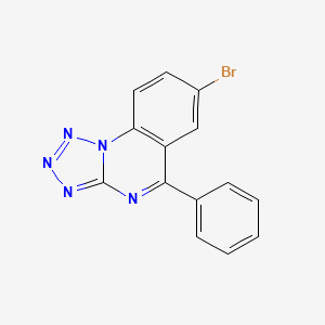 molecular formula C14H8BrN5 B2494164 7-溴-5-苄基四氮杂[1,5-a]喹唑啉 CAS No. 64820-62-8
