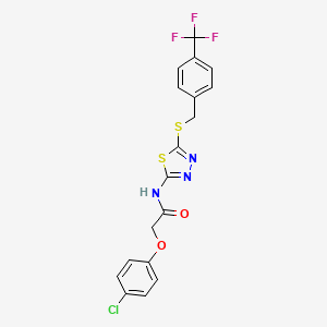 2-(4-chlorophenoxy)-N-(5-((4-(trifluoromethyl)benzyl)thio)-1,3,4-thiadiazol-2-yl)acetamide