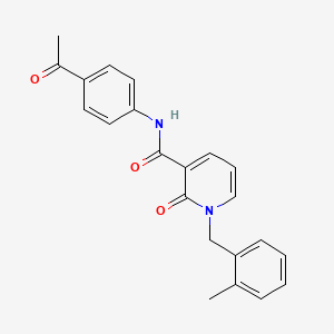 molecular formula C22H20N2O3 B2494176 N-(4-acetylphenyl)-1-(2-methylbenzyl)-2-oxo-1,2-dihydropyridine-3-carboxamide CAS No. 899753-99-2