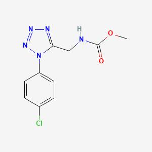 molecular formula C10H10ClN5O2 B2494181 methyl ((1-(4-chlorophenyl)-1H-tetrazol-5-yl)methyl)carbamate CAS No. 921143-53-5