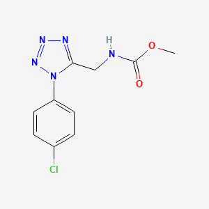 molecular formula C10H10ClN5O2 B2494181 甲基（(1-(4-氯苯基)-1H-四唑-5-基)甲基）氨基甲酸酯 CAS No. 921143-53-5