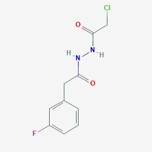 molecular formula C10H10ClFN2O2 B2494185 N'-(2-Chloroacetyl)-2-(3-fluorophenyl)acetohydrazide CAS No. 2411310-45-5