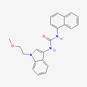 molecular formula C22H21N3O2 B2494189 1-(1-(2-甲氧基乙基)-1H-吲哚-3-基)-3-(萘-1-基)脲 CAS No. 941951-90-2