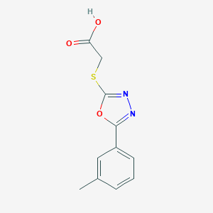 molecular formula C11H10N2O3S B249419 {[5-(3-Methylphenyl)-1,3,4-oxadiazol-2-yl]sulfanyl}acetic acid 