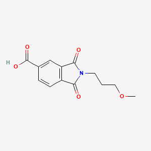 molecular formula C13H13NO5 B2494190 2-(3-Methoxypropyl)-1,3-dioxoisoindoline-5-carboxylic acid CAS No. 705268-13-9