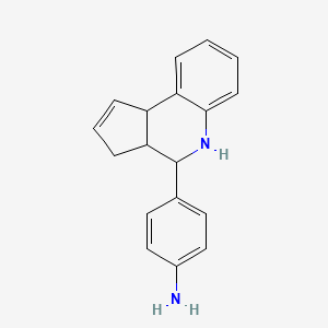 molecular formula C18H18N2 B2494192 4-(3a,4,5,9b-Tetrahydro-3H-cyclopenta[c]quinolin-4-yl)-phenylamine CAS No. 339989-38-7