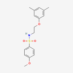 molecular formula C17H21NO4S B2494193 N-(2-(3,5-dimethylphenoxy)ethyl)-4-methoxybenzenesulfonamide CAS No. 1105235-48-0