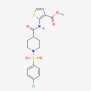 Methyl 2-(1-((4-chlorophenyl)sulfonyl)piperidine-4-carboxamido)thiophene-3-carboxylate