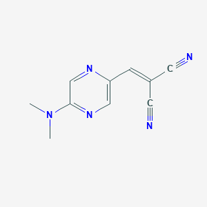 molecular formula C10H9N5 B2494195 [[5-(Dimethylamino)pyrazine-2-yl]methylene]malononitrile CAS No. 221295-10-9