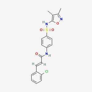 (2E)-3-(2-Chlorophenyl)-N-{4-[(dimethyl-1,2-oxazol-5-yl)sulfamoyl]phenyl}prop-2-enamide