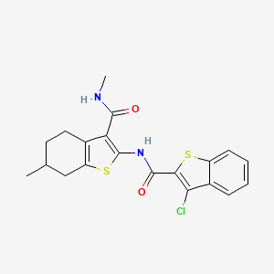 3-chloro-N-(6-methyl-3-(methylcarbamoyl)-4,5,6,7-tetrahydrobenzo[b]thiophen-2-yl)benzo[b]thiophene-2-carboxamide