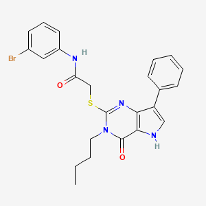 N-(3-bromophenyl)-2-((3-butyl-4-oxo-7-phenyl-4,5-dihydro-3H-pyrrolo[3,2-d]pyrimidin-2-yl)thio)acetamide