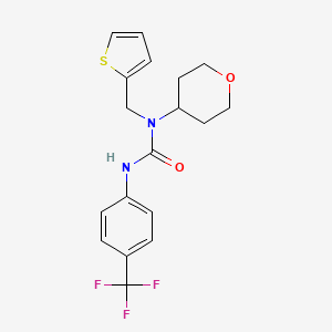 1-(tetrahydro-2H-pyran-4-yl)-1-(thiophen-2-ylmethyl)-3-(4-(trifluoromethyl)phenyl)urea