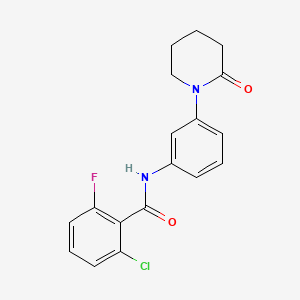 2-chloro-6-fluoro-N-(3-(2-oxopiperidin-1-yl)phenyl)benzamide
