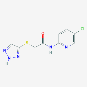 molecular formula C9H8ClN5OS B249423 N-(5-chloro-2-pyridinyl)-2-(1H-1,2,3-triazol-5-ylsulfanyl)acetamide 