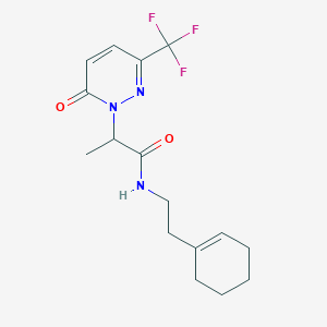 N-[2-(Cyclohexen-1-yl)ethyl]-2-[6-oxo-3-(trifluoromethyl)pyridazin-1-yl]propanamide