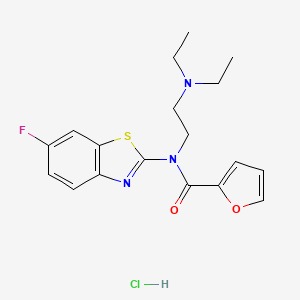 N-(2-(diethylamino)ethyl)-N-(6-fluorobenzo[d]thiazol-2-yl)furan-2-carboxamide hydrochloride