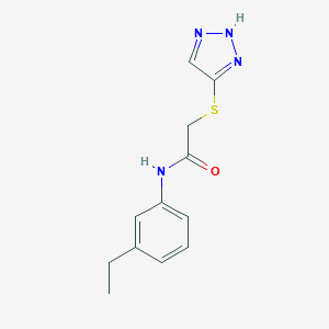 molecular formula C12H14N4OS B249424 N-(3-ethylphenyl)-2-(1H-1,2,3-triazol-5-ylsulfanyl)acetamide 