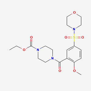 Ethyl 4-(2-methoxy-5-(morpholinosulfonyl)benzoyl)piperazine-1-carboxylate