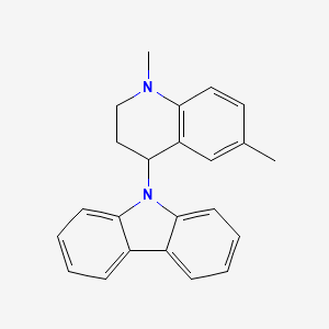 molecular formula C23H22N2 B2494255 9-(1,6-dimethyl-3,4-dihydro-2H-quinolin-4-yl)carbazole CAS No. 167288-54-2