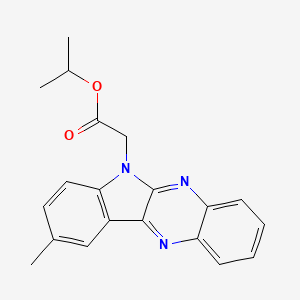 molecular formula C20H19N3O2 B2494264 propan-2-yl 2-{9-methyl-6H-indolo[2,3-b]quinoxalin-6-yl}acetate CAS No. 833444-11-4
