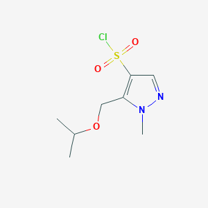 molecular formula C8H13ClN2O3S B2494265 5-(isopropoxymethyl)-1-methyl-1H-pyrazole-4-sulfonyl chloride CAS No. 1856091-05-8