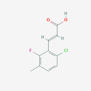 molecular formula C10H8ClFO2 B2494267 (E)-3-(6-Chloro-2-fluoro-3-methylphenyl)prop-2-enoic acid CAS No. 682804-90-6