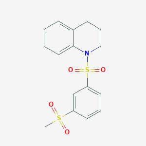 molecular formula C16H17NO4S2 B2494274 1-(3-methylsulfonylphenyl)sulfonyl-3,4-dihydro-2H-quinoline CAS No. 445227-62-3