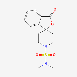 molecular formula C14H18N2O4S B2494277 N,N-dimethyl-3-oxo-3H-spiro[isobenzofuran-1,4'-piperidine]-1'-sulfonamide CAS No. 1797702-98-7